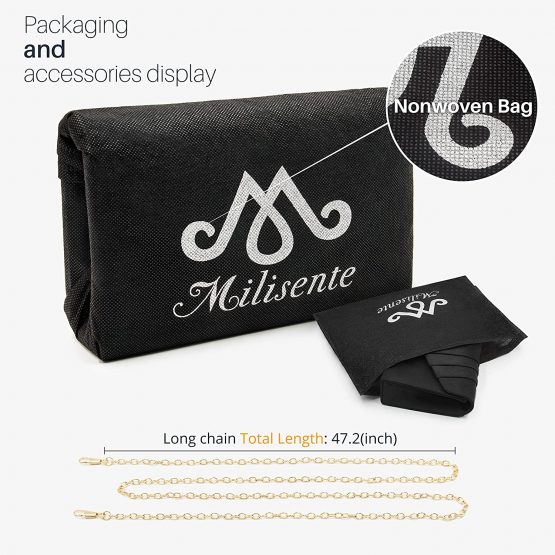 Milisente Women Clutch Bag Suede Pleated Envelope Bag Stylish Evening Bag - Image 4