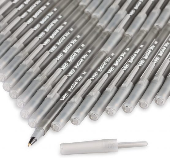 BIC Round Stic Xtra Life Ballpoint Pen, Medium Point (1.0mm), Black, Flexible Round Barrel For Writing Comfort, 60-Count - Image 4