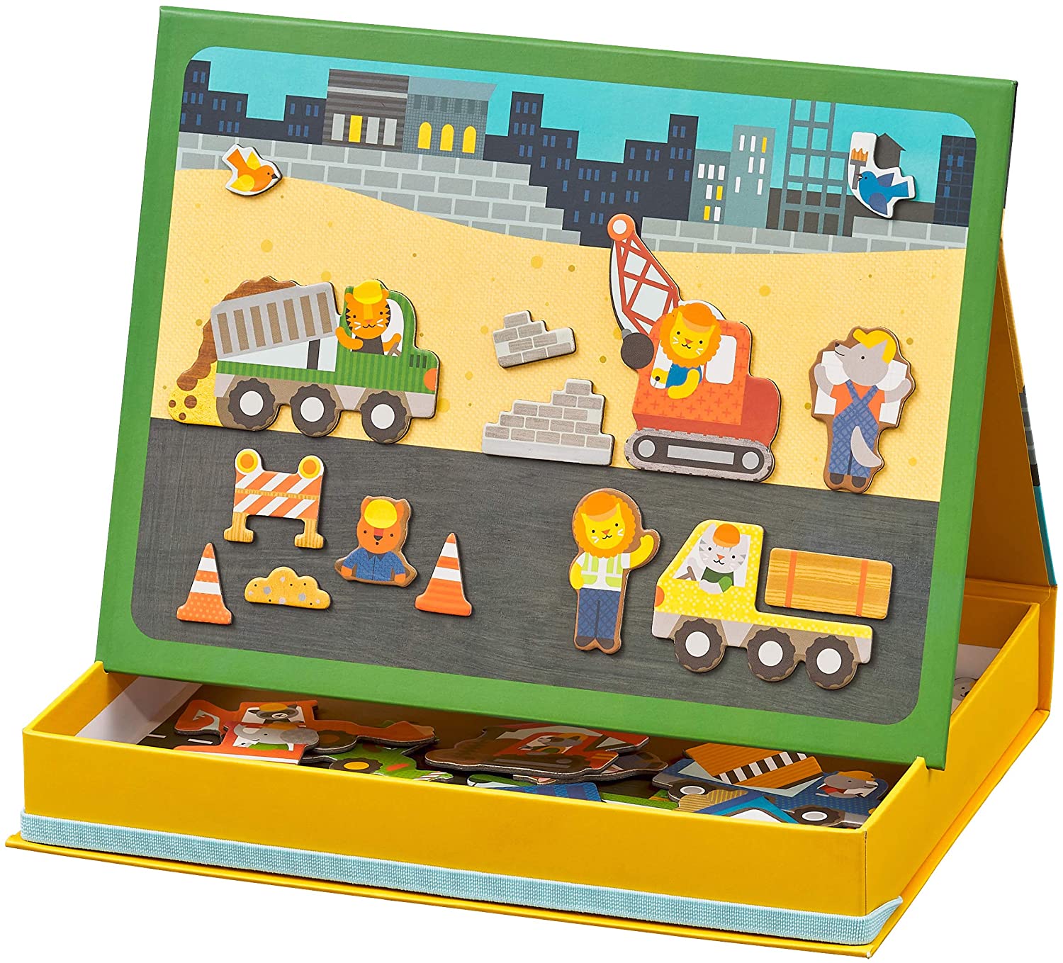 Petit Collage Construction Magnetic Play Scene, PTC335, Multicolor, 9.25 inches (H) x 7 inches (L) x 1.25 inches (W) - Image 4