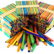 1000 Art and Craft Coloured Lollipop Sticks