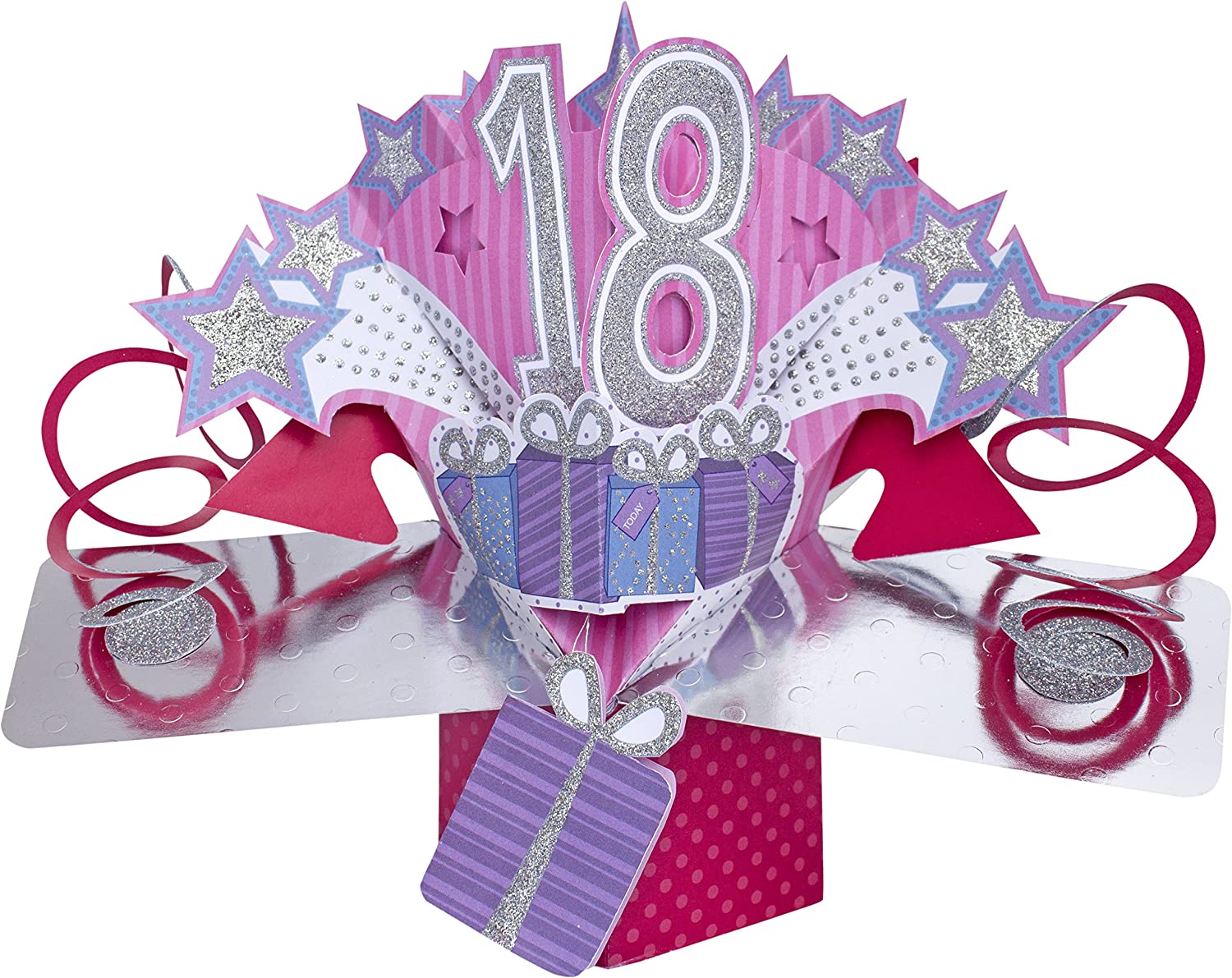 Suki Gifts International Pop Up Card Happy Birthday 18, Multi-Colour, 13 x 21 x 19 cm