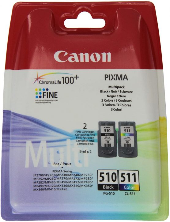 Canon Original Pixma PG-510 Black, CL-511 colour Ink Cartridges