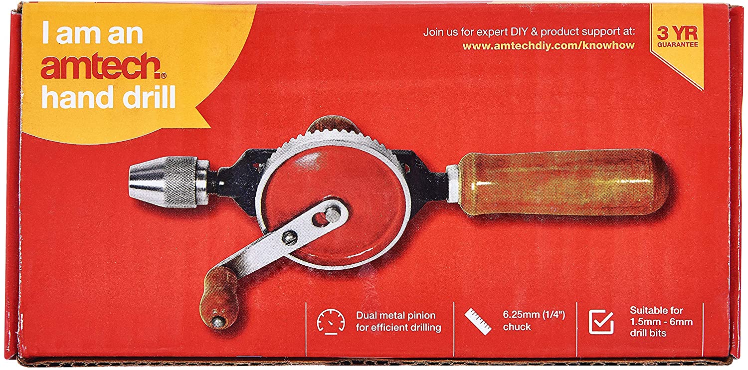 Amtech F0300 Hand Drill, Klar - Image 3