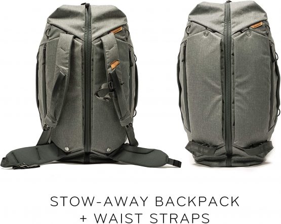 Peak Design Travel Duffel Pack 65L Sage Travel Bag for Packing or Photo Cubes (BTRDP-65-SG-1) - Image 2