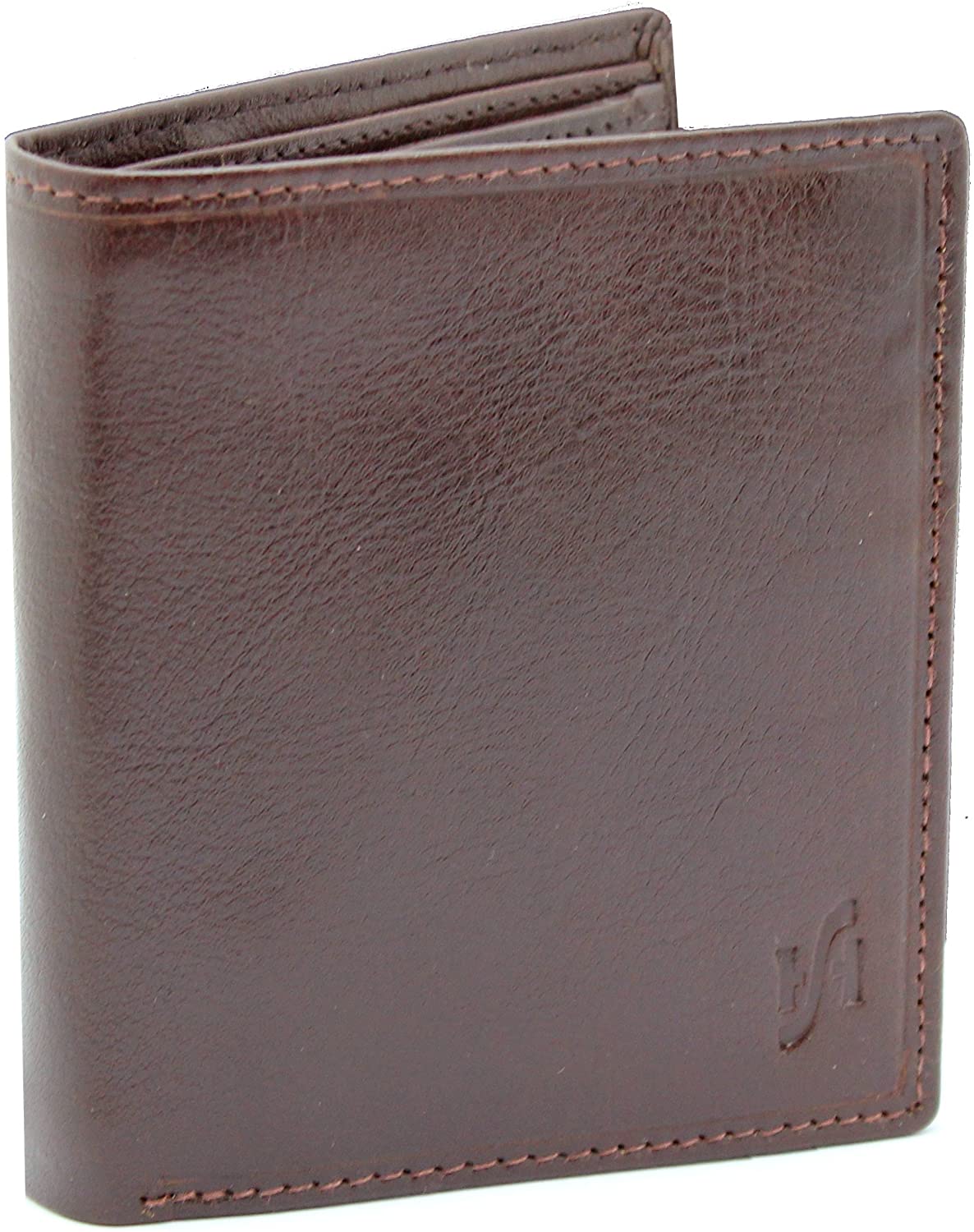 STARHIDE Premium Small Leather Wallet with RFID Protection - Guard Your Cards from Electronic Theft - Gift Boxed - ART-830 (Brown)