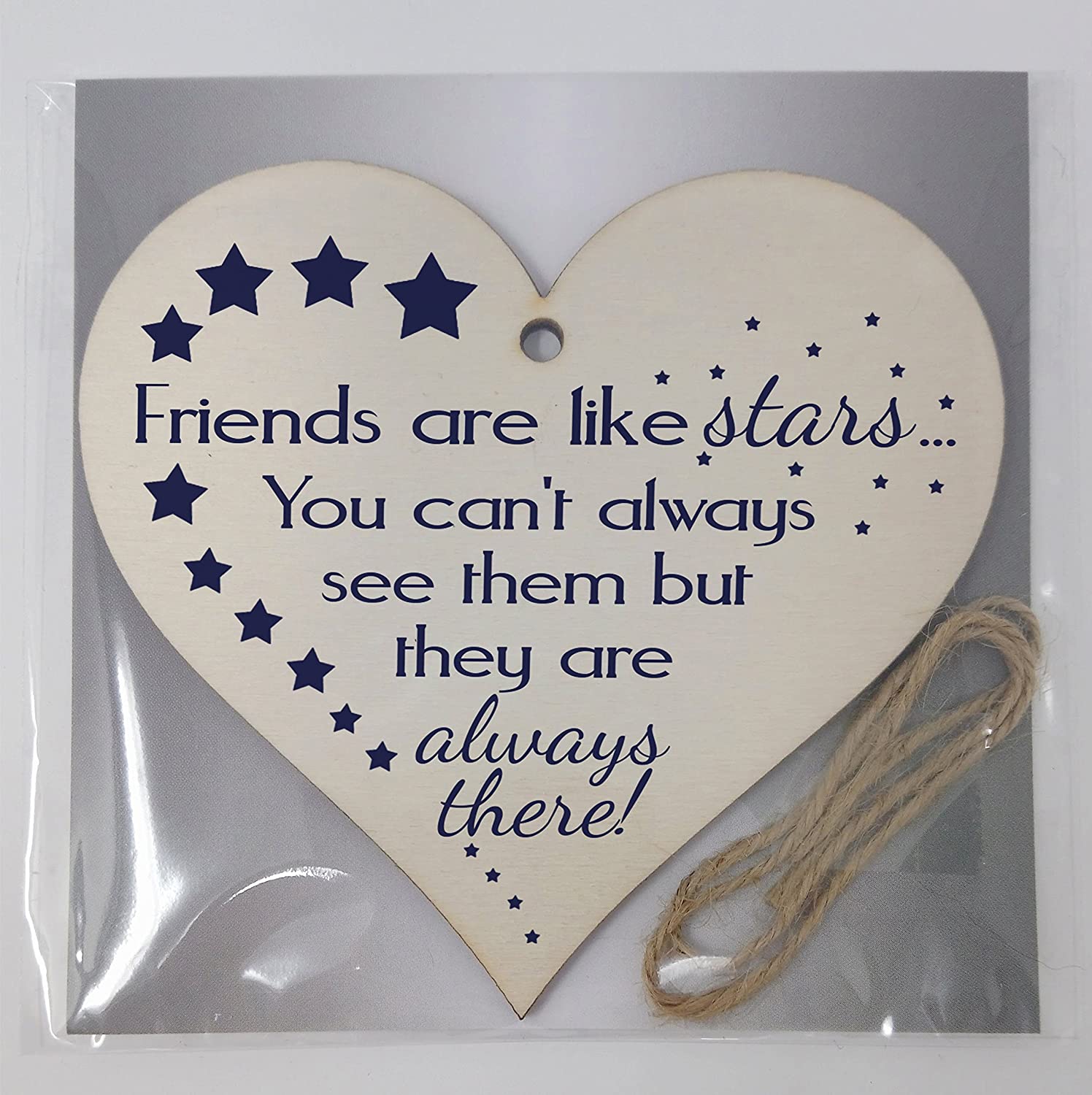 Friendship Heart Gift Plaque, Wooden Hanging Sign with Sentimental Message, Best Friend, Work Friend or BFF Present - Image 4