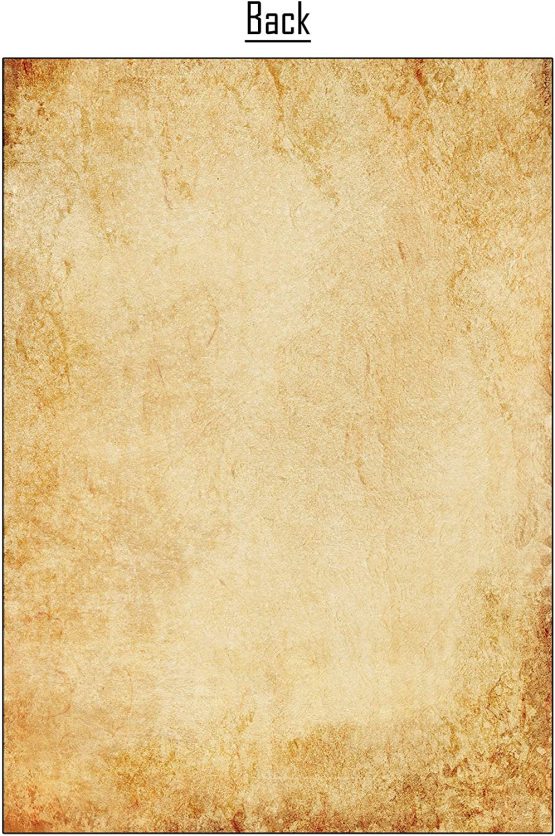 25 Sheets of Old Looking/Vintage Design Paper DIN A4. Great for Vintage invites and Letters - Image 3