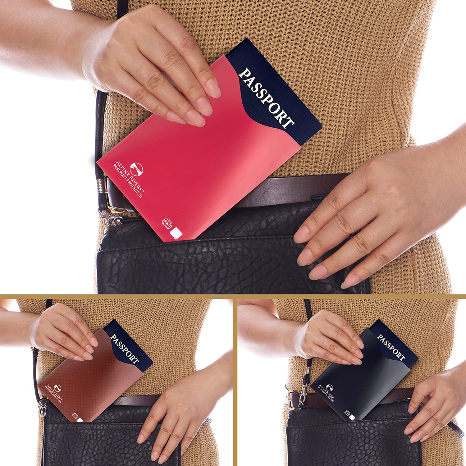 18 RFID Blocking Sleeves (14 Credit Card Holders & 4 Passport Protectors) Ultimate Premium Identity Theft Protection Sleeve Set for Men & Women. Smart Slim Design perfectly fits Wallet / Purse - Image 3