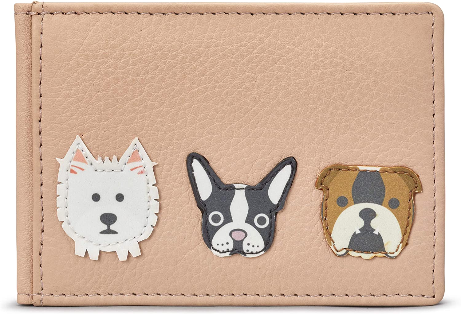 Yoshi Dog Applique Leather Travel Pass/Oyster Card Holder (Frappe) - Image 3