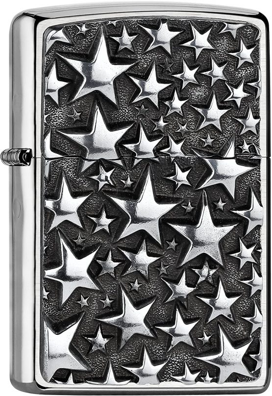 Zippo Petrol lighter, Brass, Stainless steel look, 1 x 6 x 6 cm