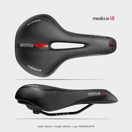 Büchel Twin Saddle Wittkop Medicus 1.0 Trekking 91201 Men's Cycling Saddle – Black, One Size - Image 2