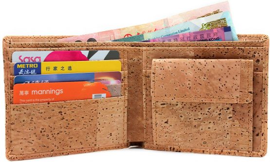Cork Wallet, Boshiho Vegan Wallet Rfid Blocking Purse, Slim Wallet With Coin Pocket Card Holders (Tan) Ideal for Christmas and New Year Gift(Size: 4.5 x 3.7 x 0.5 inch) - Image 2