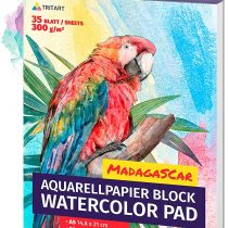 A5 watercolor paper 300g / white / 35 sheets | aquarelle pad Din A5 by Tritart