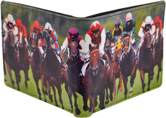 Mens Leather Horse Racing Bi-Fold Wallet by Retro Gift Box Grand National - Image 4