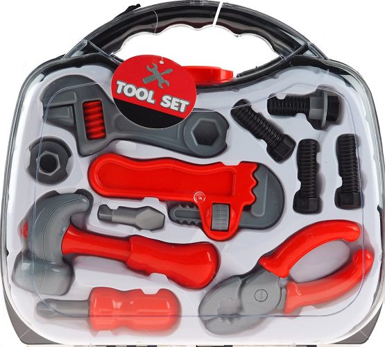Kids Children Tool Kit Set Kit Work Case Box Carry Case Role Play Activity Set