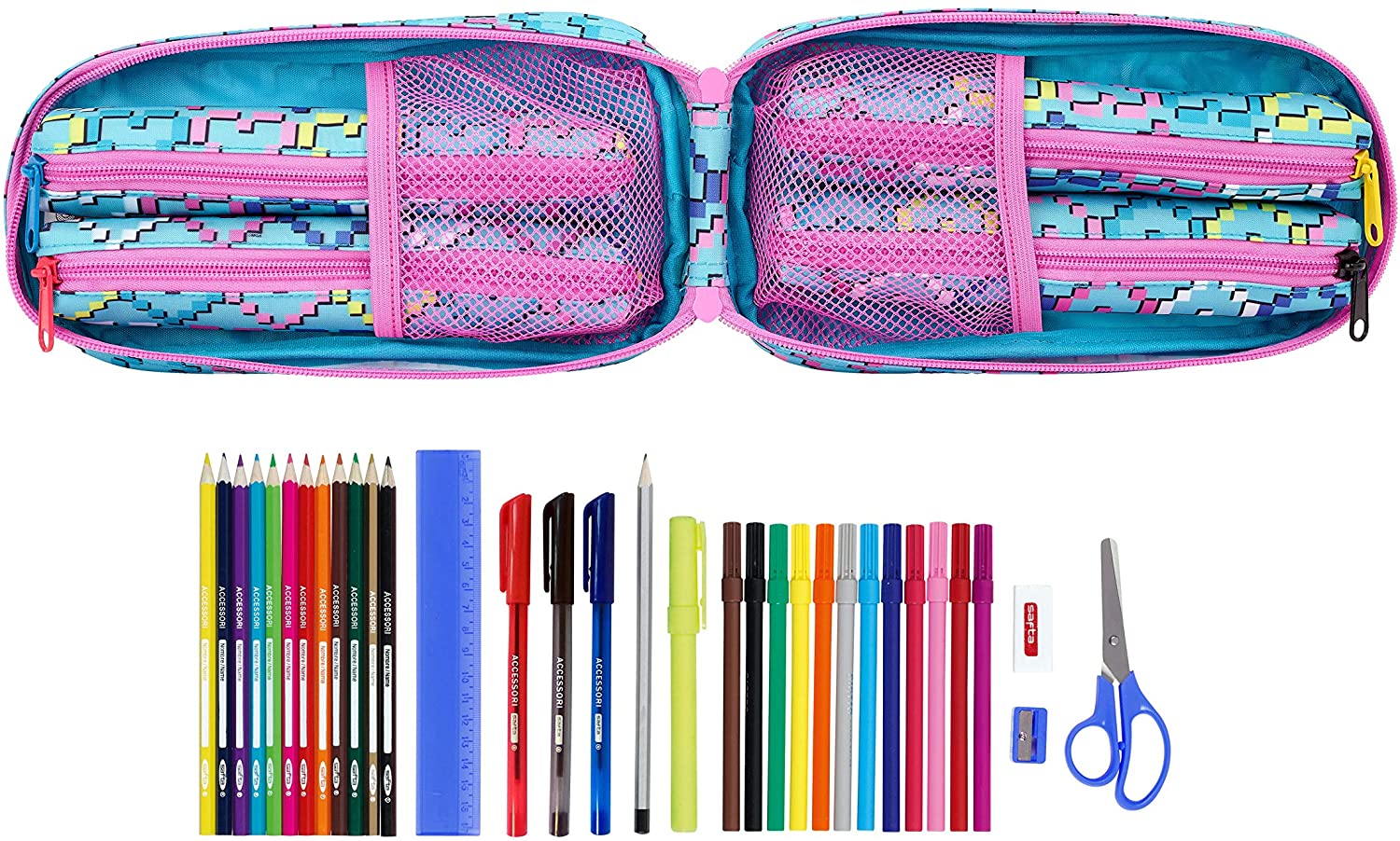 Salta Real Madrid Backpack, Light Blue/Pink (Multicolour) - 8412688344338, 12 cm x 5 cm x 23 cm - Image 3