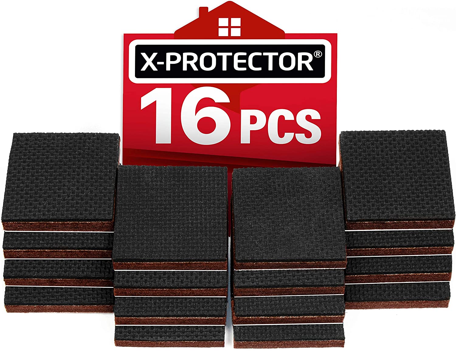 FURNITURE PADS X-PROTECTOR, PREMIUM NON SLIP PADS, 16 pcs 50mm, Floor Protector Pads, Rubber Feet for Furniture Feet