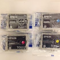 4 - COLOUR PACK - Epson inkjet - Cyan Magenta Yellow Black To551 To552 To553 To554 - ink cartridge for stylus photo printer - RX420 RX520 RX425 R240 R245 - loose pack