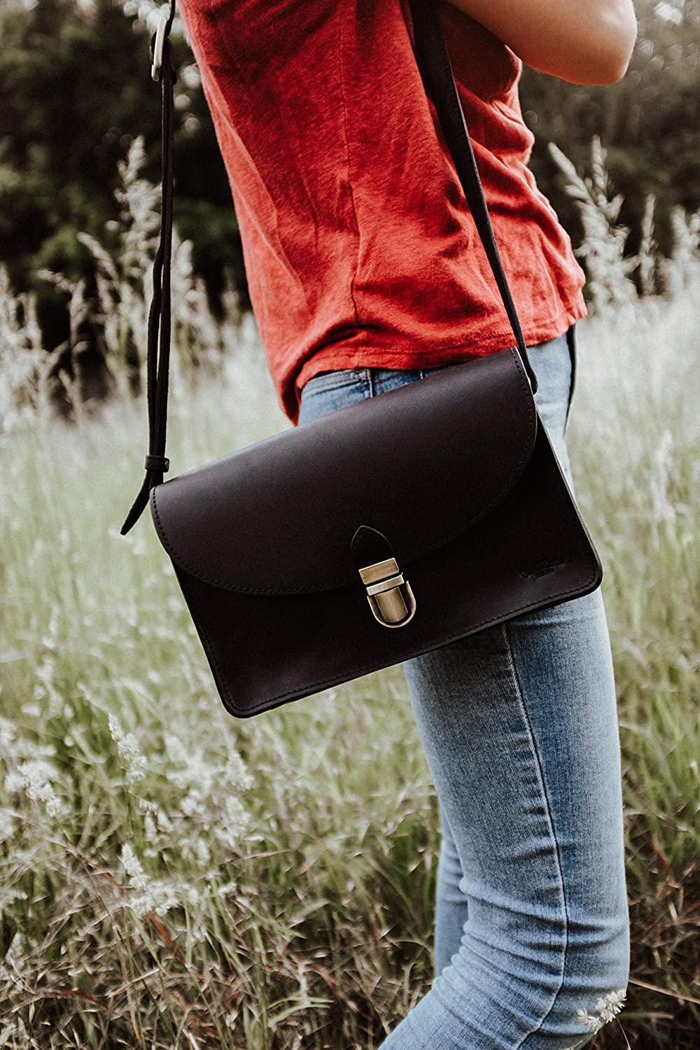 Gusti Handbag Leather - Zoey Shoulder Bag Leather Bag Black - Image 3