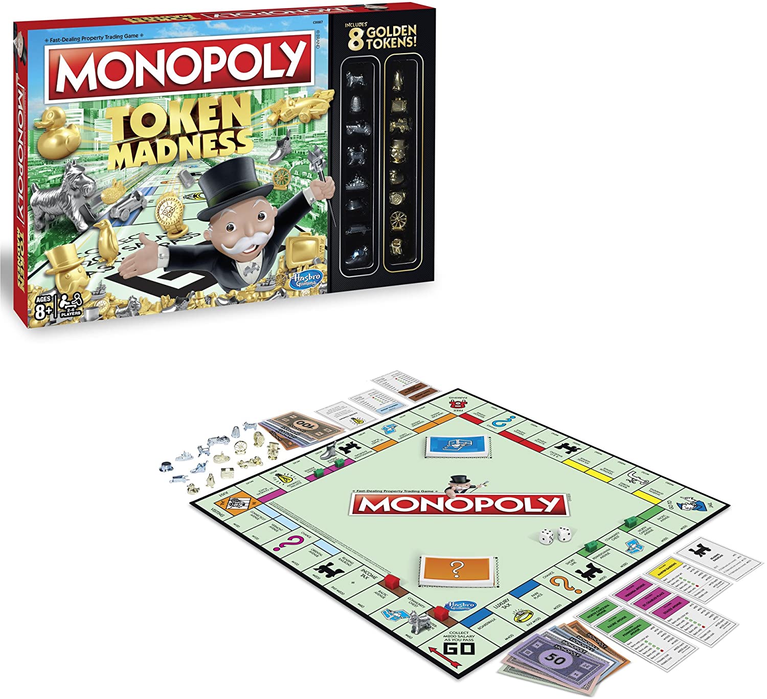 Monopoly Token Madness Game, Golden,silver - Image 3