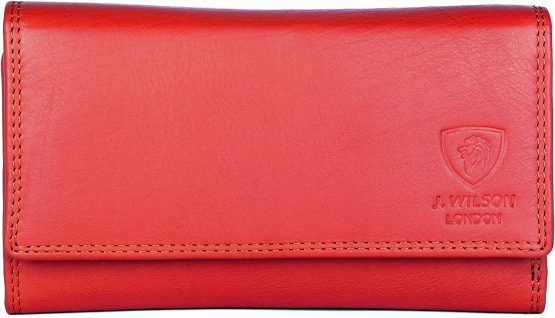 Ladies Rfid Protection Real Leather Purse Card Women Wallet Zip Coin Pocket