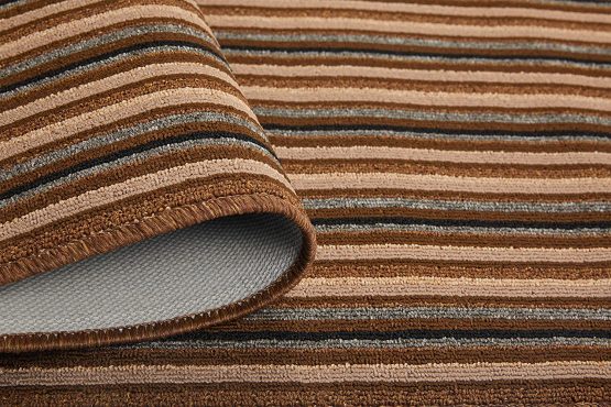Dandy by William Armes, Ios Stripe Indoor Washable Runner, Chocolate, 180 x 67 - Image 3