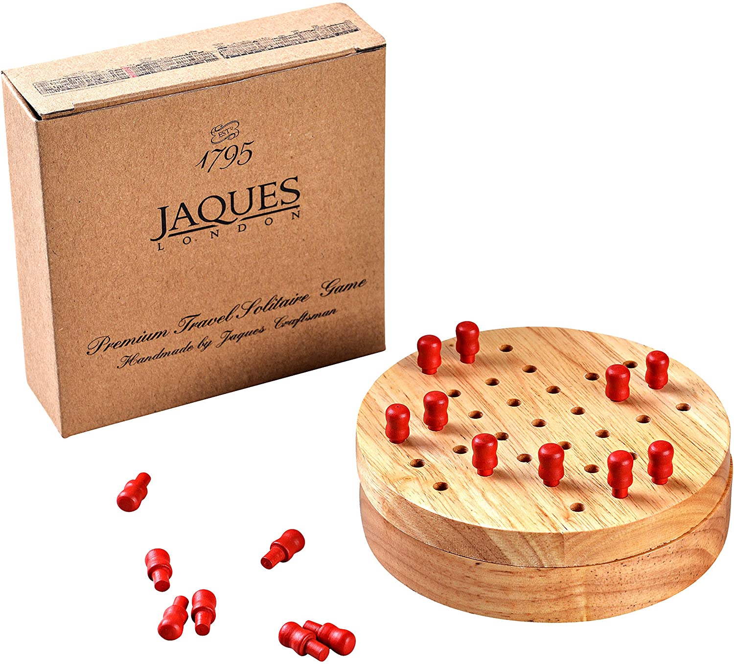 Jaques of London Solitaire Board Game, Multicolor, 18.5cm x 13cm x 4cm x 14cm - Image 4