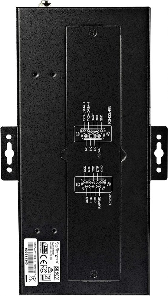 StarTech 8 Port Serial Hub USB to RS232/RS485/RS422 Adapter - USB 2.0 to DB9 Serial Converter Hub - IP30 Rated - Din Rail Mountable Metal Serial Hub - 15kV ESD Protection (ICUSB234858I) - Image 3