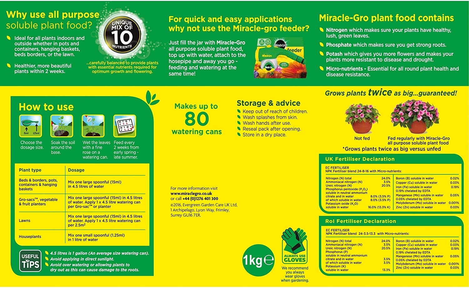 Miracle-Gro All Purpose water Soluble Plant Food, 1 kg, 1 kilograms - Image 2