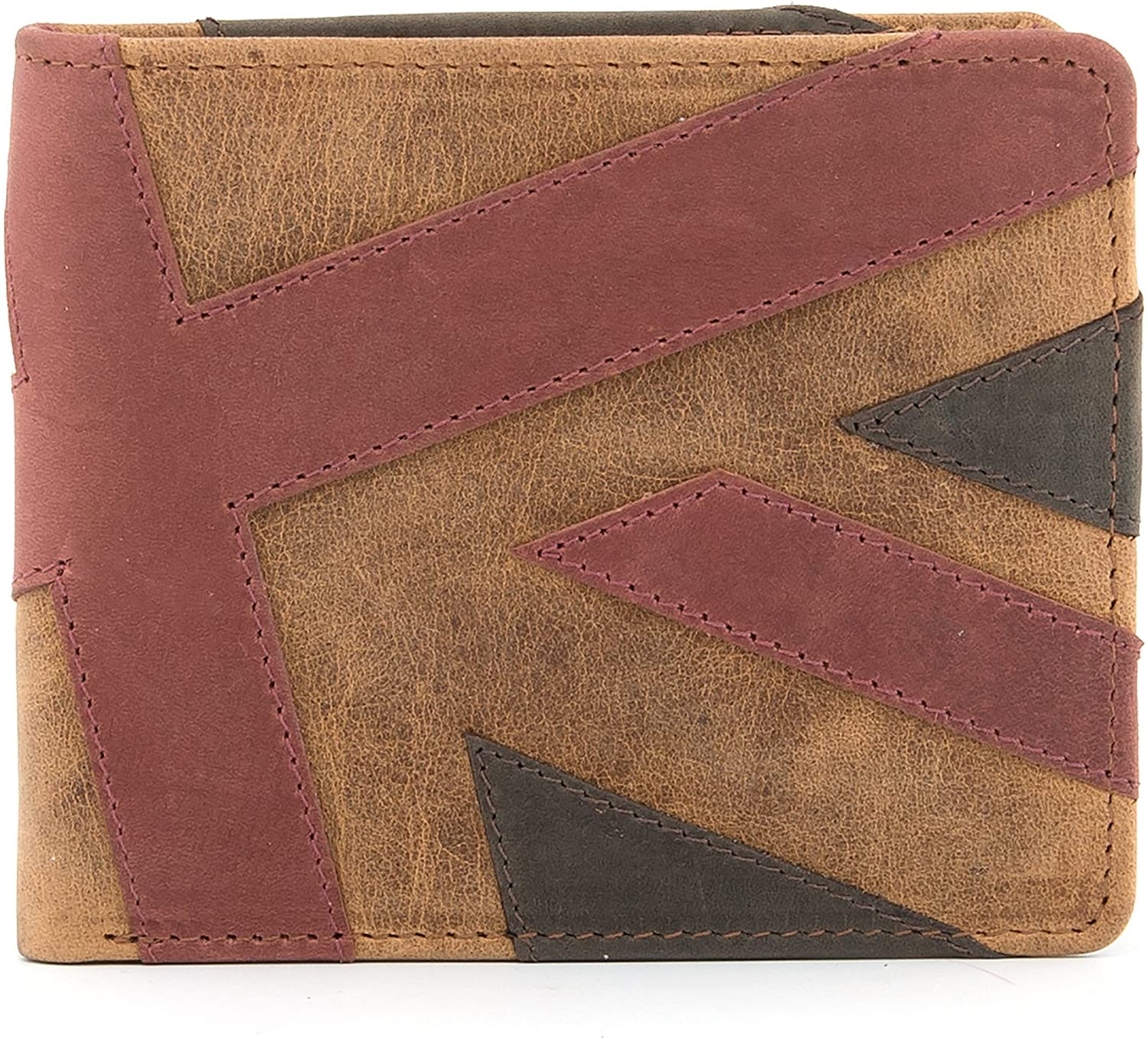 Union Jack Leather Mustard Wallet, Brown - Image 3