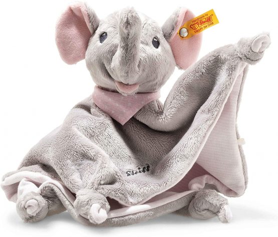 Steiff Trampili Elephant Comforter, 28 cm, Grey/Pink
