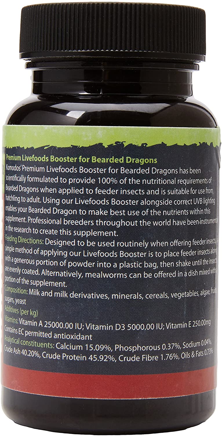 Komodo Premium Live Foods Booster for Bearded Dragons 75 g (Packaging May Vary), 75 g (Pack of 1) - Image 2
