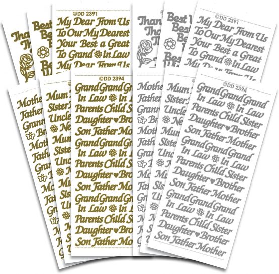 Creative Products Strong Textlines Craft Stickers, Stickers, Multi-Colour, 23 x 10 x 1 cm