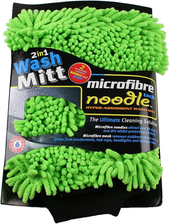 Kent Car Care GKEQ2429 Microfibre Noodle Wash Mitt Colours May Vary, Wholeskin