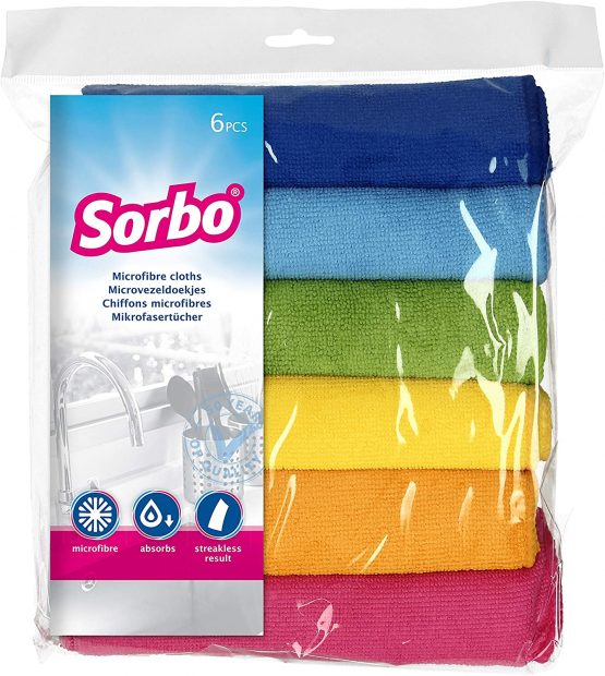 Sorbo 6 Pack Extra Large Microfibre Cleaning Cloths,