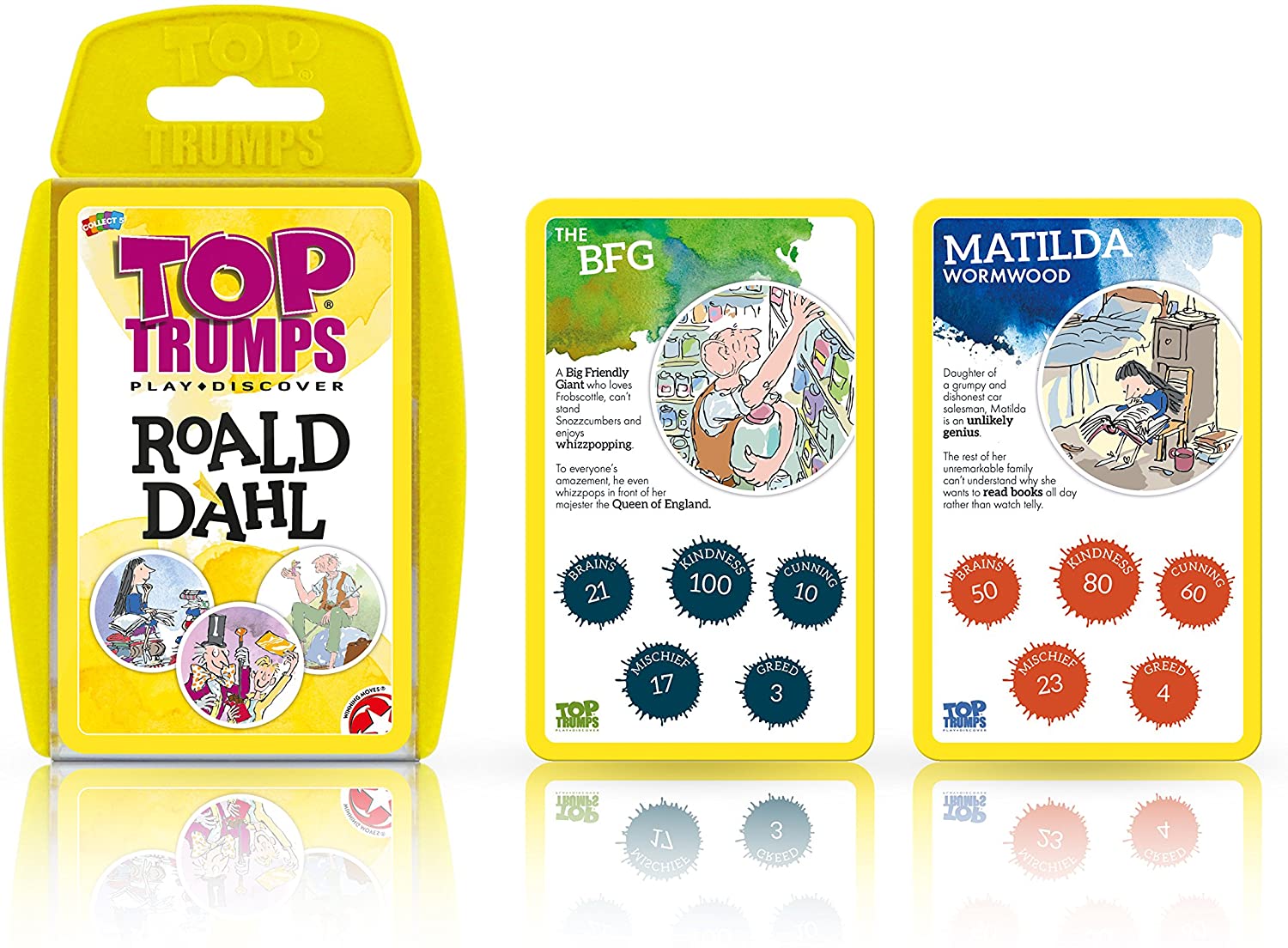 Top Trumps 1946 Roald Dahl-Specials Travel Card Game, Multi, 85mm x 140mm x 20mm - Image 3