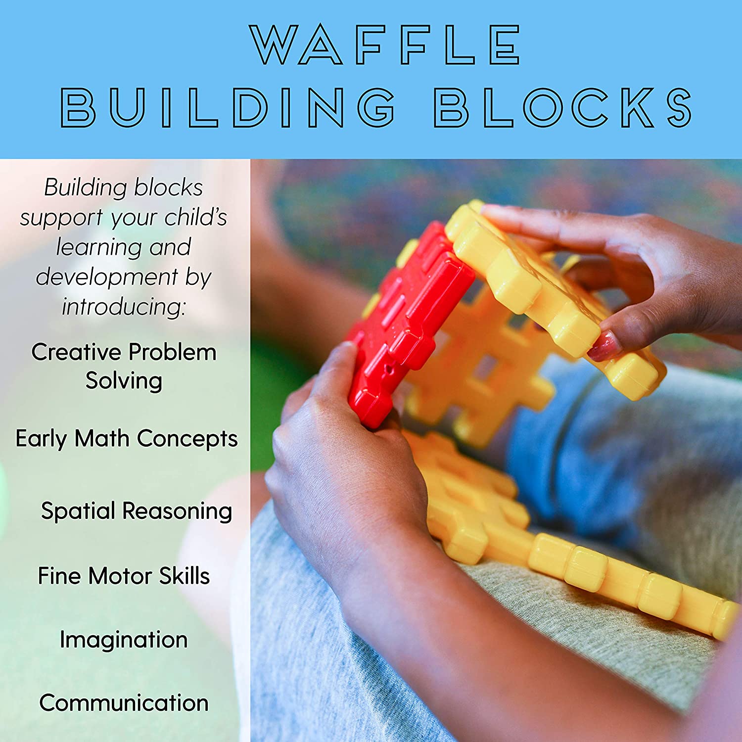 Marioinex Waffle Blocks Mix, 200 Pieces Packed In a Carton, Multicolor - Image 3