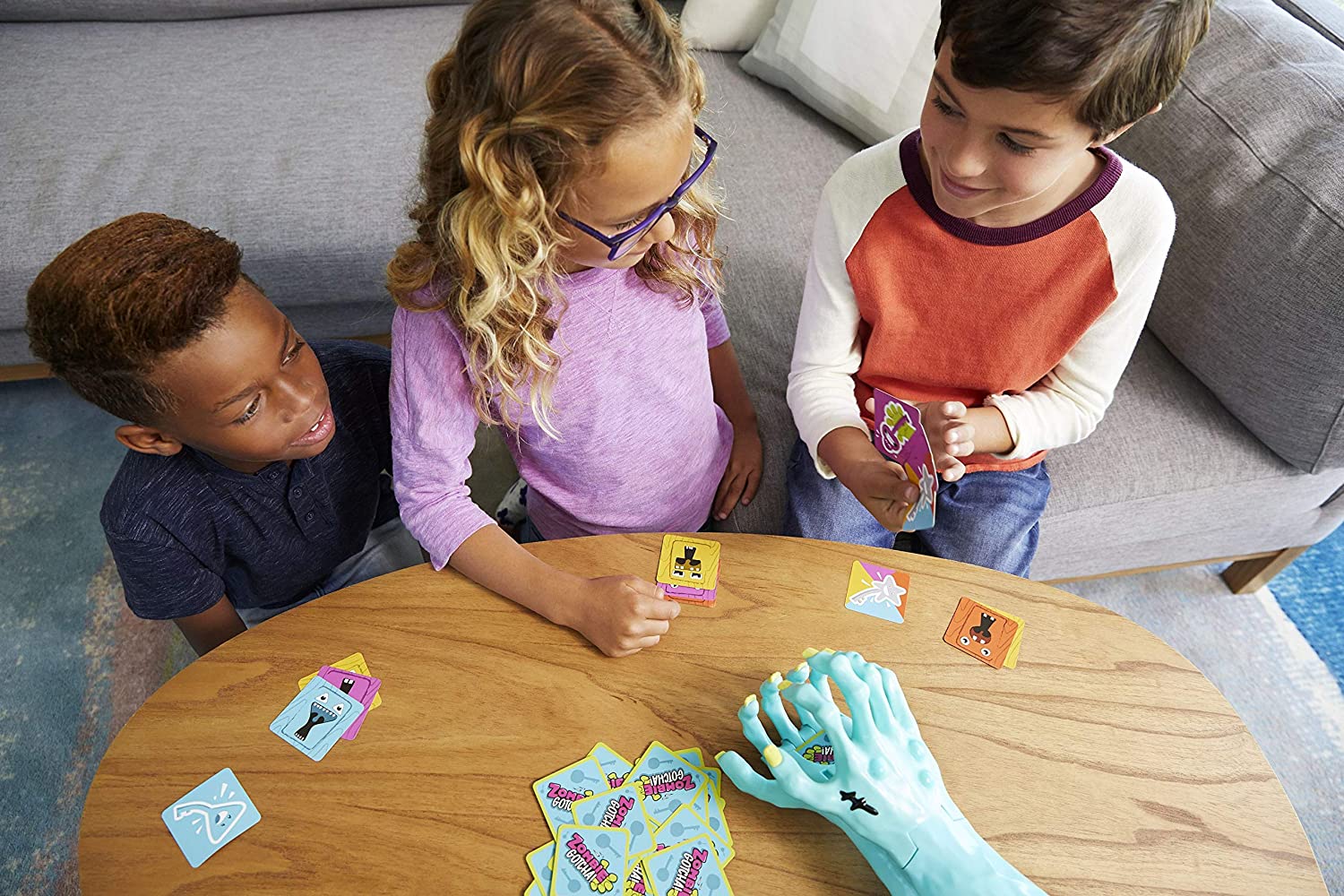 Zombie GOTCHA Kids Game with Zombie Hands and Cards, for 5 Year Olds and up, Multicolor, Small - Image 2