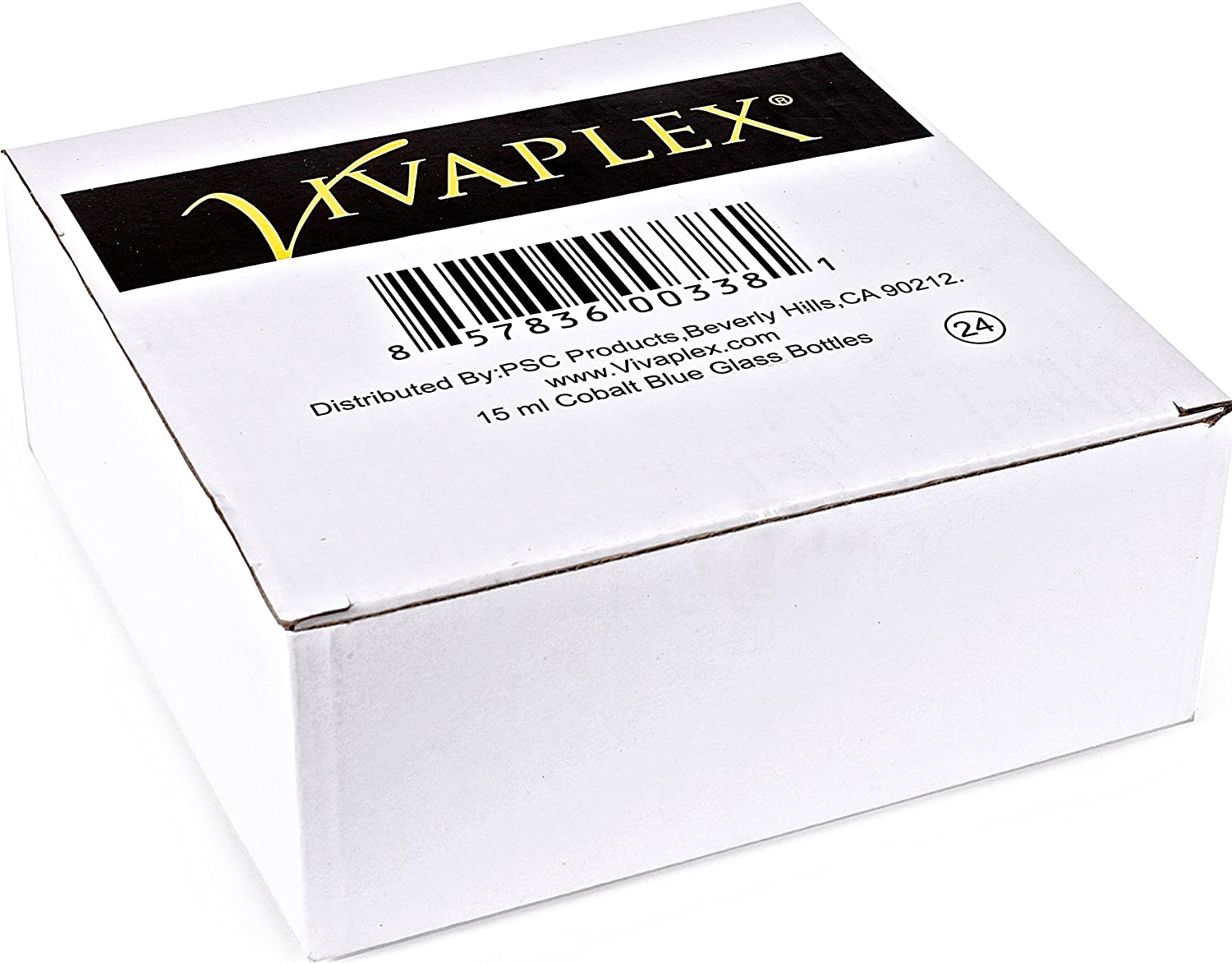 Vivaplex, 24, Cobalt Blue, 15 Ml (1/2 Oz) Glass Bottles, With Glass Eye Droppers - Image 2