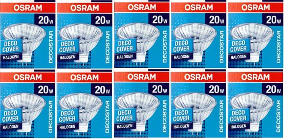 Pack of 10 Halogen Lamp Osram Decostar 51S 12V 20W 36° GU 5.3