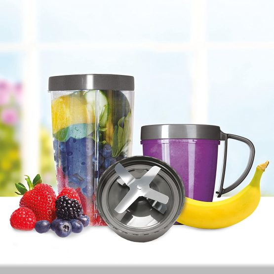 NutriBullet Spare Blade Smoothie Cups, Plastic, Grey - Image 2