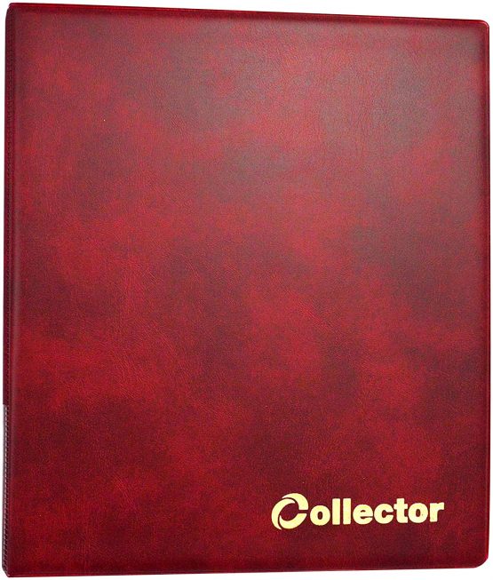Collector Coin Album for 280 MEDIUM sizes coins 50p 50 pence £1 £2 €1 €2 - 10 pages and red dividers - RED - Image 2
