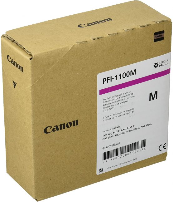 CANON PFI-1100 Ink Magenta Standard Capacity 160 ml Pack of 1 iPF Pro2000/4000/4000S/6000S