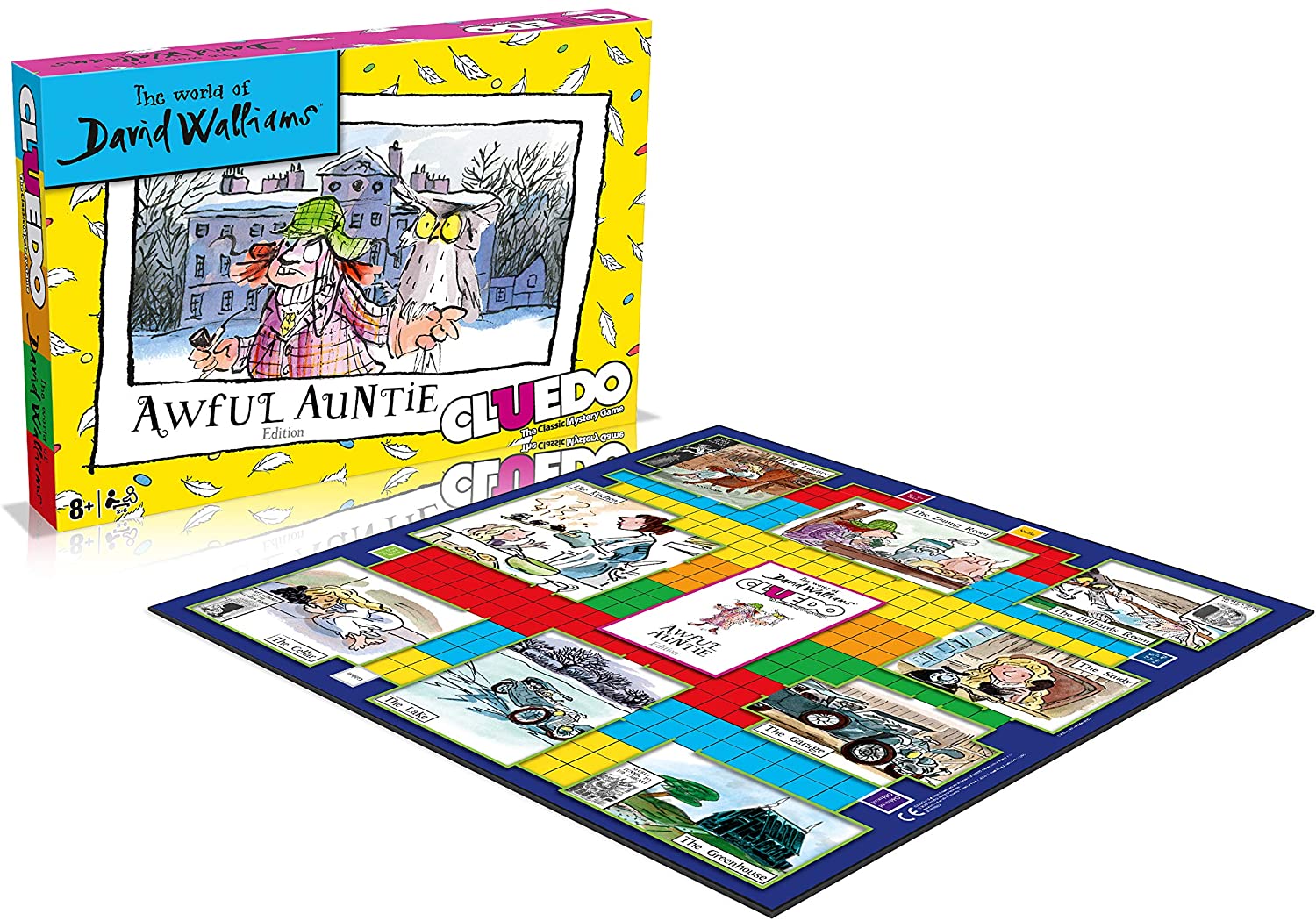Winning Moves The World of David Walliams Awful Auntie Edition Cluedo Mystery Board Game, Play with Stella, Gibbon - Image 4