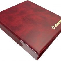 Collector Coin Album for 280 MEDIUM sizes coins 50p 50 pence £1 £2 €1 €2 - 10 pages and red dividers - RED