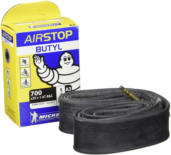 Cicli Bonin Unisex's Michelin 28-A3 Re Tube, Black, One Size/40 mm