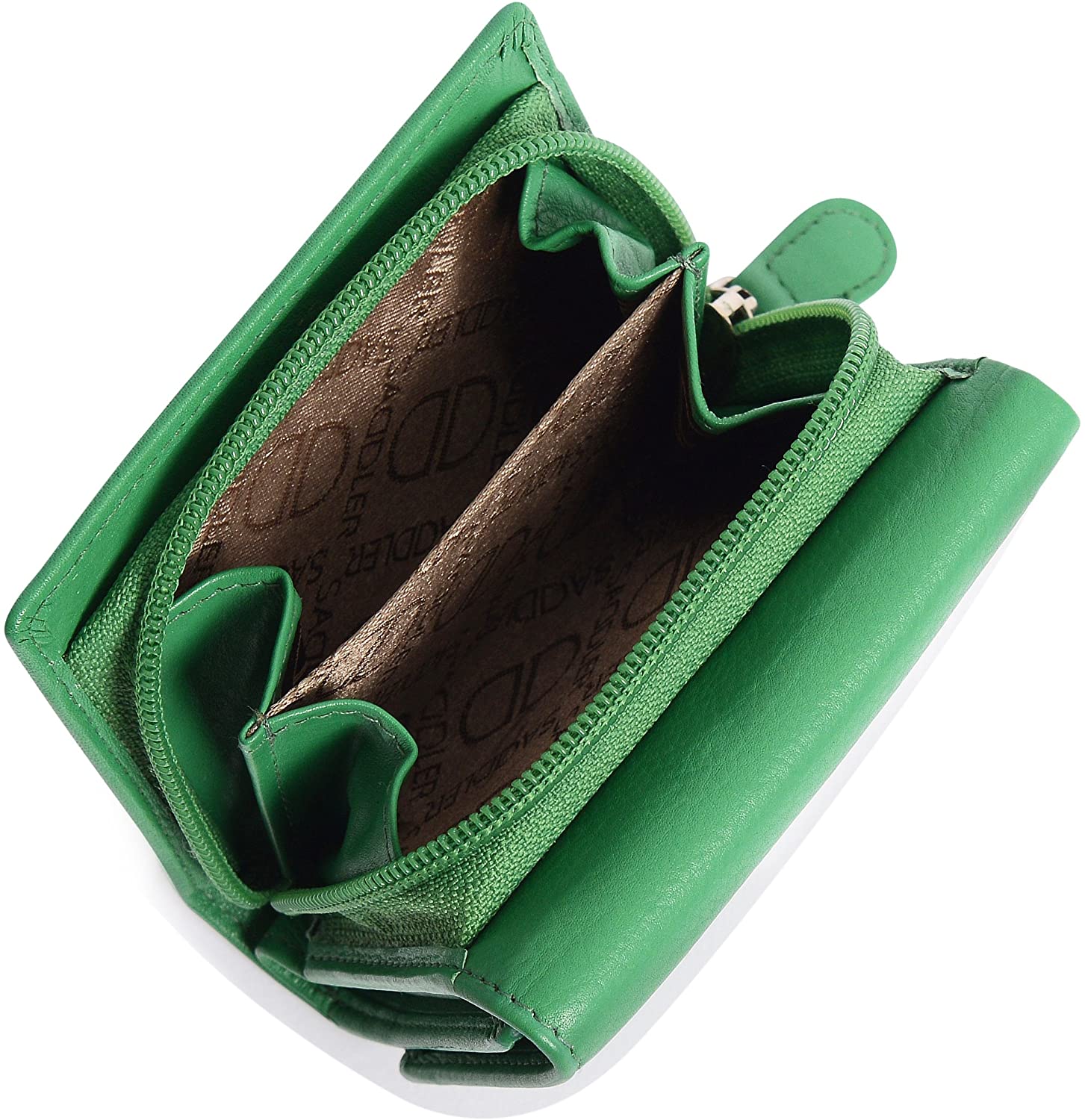 SADDLER "Carla Purse, RFID Protected Real Leather Compact Trifold Wallet with 5 Card Slots, ID Window & Rear Zip Coin Pocket - Image 4