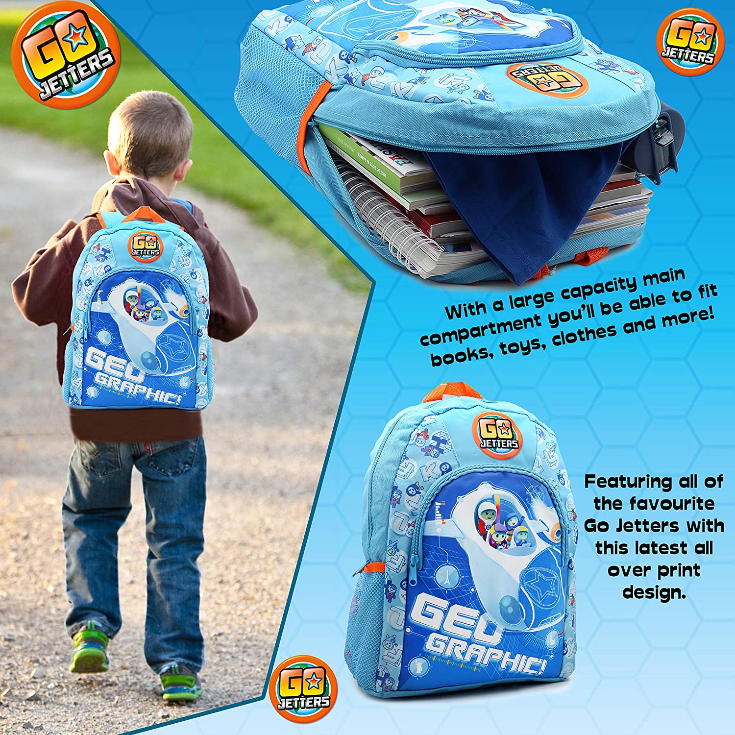 Go Jetters CBeebies School Bag For Boys Rucksack For Kids Toddlers go-jetters-cbeebies-school-bag-for-boys-rucksack-for-kids-toddlers