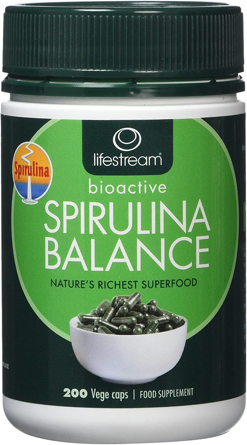 LIFESTREAM Nutrient Rich Bioactive Spirulina Balance, Dark Green