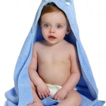 Zoocchini 100 Percent Cotton Baby Hooded Towel, Henry the Hippo